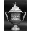 Image 1 : RARE GEORGE II STERLING SILVER TWO HANDLED CUP AND COVER, English. London. 1732. Maker: John Le...