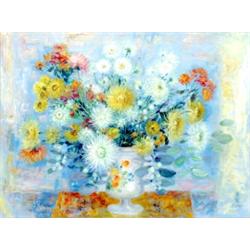 LE PHO (Vietnamese. 1907-2001), "Fleurs". Signed Le Pho l/r. Also titled on the stretcher., O...
