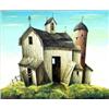 Image 1 : ORVILLE BULMAN (American. 20th Century), "Barn by the Sea". Signed Bulman l/l., Oil on Canvas...