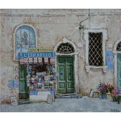ANDRE ANDREOLI (Italian. Born 1941), "Via Manzi". Signed Andre Andreoli l/r. Also titled on the...