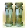 Image 1 : PAIR OF NEO-CLASSICAL STYLE CARVED AND PAINTED PARCEL GILTWOOD PEDESTALS, Italian. Late 19th Ce...