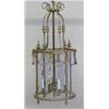 Image 1 : LOUIS XV STYLE GILT BRONZE LANTERN, 20th Century. Of cylindrical form set with four glass panel...