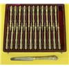 Image 1 : SET OF TWENTY-FOUR CONTINENTAL SILVER GILT FRUIT KNIVES, French. Paris. 1819-1838. Maker: L&B....