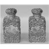 Image 1 : FINE PAIR OF VICTORIAN STERLING SILVER MOUNTED COLOGNE SCENT BOTTLES, English. London. 1894. Ma...
