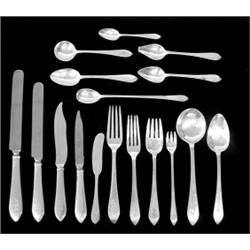 TWO HUNDRED, NINETEEN PIECE TIFFANY & CO. STERLING SILVER PART FLATWARE SET, American. 1910-193...