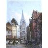 Image 1 : LEONARD SAURFELT (French. 19th Century), "City Street Market". Signed L. Saurfelt and dated 187...