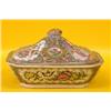 Image 1 : ROSE MEDALLION PORCELAIN VEGETABLE DISH AND COVER, Chinese. 19th Century. Of rectangular shape,...