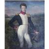 Image 1 : FRENCH SCHOOL (19th Century), "Battlefield Portrait". Signed and inscribed indistinctly and dat...