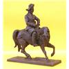 Image 1 : PATINATED BRONZE EQUESTRIAN GROUP, "Vittaz Gionzia". Inscribed Gecther. Height 15 ?"., Estima...