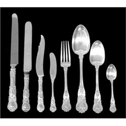 ONE HUNDRED, SEVEN PIECE TIFFANY STERLING SILVER PART FLATWARE SET, American. 1898-1902. In the...