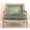 Image 1 : PAIR OF LOUIS XVI STYLE CARVED AND GILTWOOD MARQUISES, French. 19th Century. Each upholstered b...