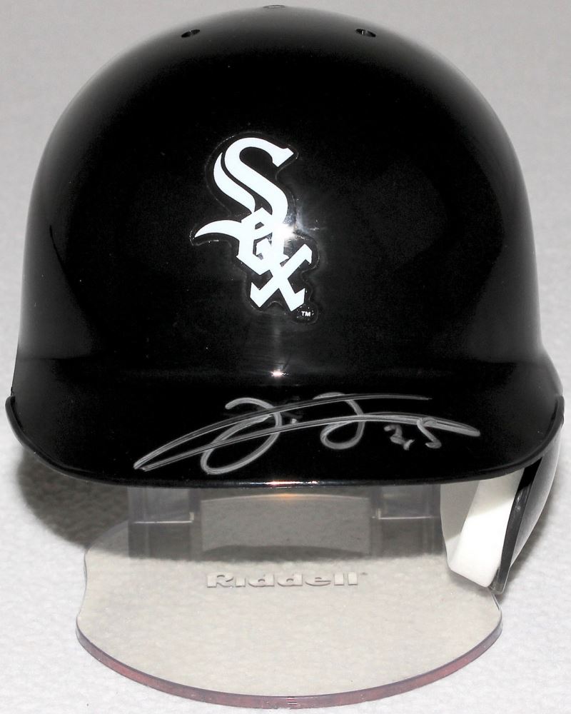 Frank Thomas Signed White Sox Mini-Helmet (Schwartz COA)