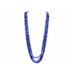 Tanzanite Beaded Necklace Rope 274.00ct or over