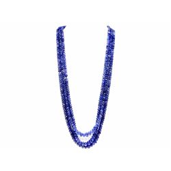 Tanzanite Beaded Necklace Rope 290.00ct or over