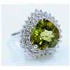 Image 2 : NATURAL COPPER BEARRING PARAIBA TOURMALINE 9.94CT, 14K W/G RING 7.04GRAM / DIAMOND 1.52CT