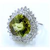 Image 3 : NATURAL COPPER BEARRING PARAIBA TOURMALINE 9.94CT, 14K W/G RING 7.04GRAM / DIAMOND 1.52CT