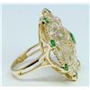 Image 2 : Tsavorite 1.03 ct & Diamond 0.49 ct Ring 9.97 gr 14K Yellow   Gold