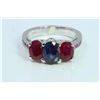 Image 1 : Ruby 2.11ct   BLUE SAPPHIRE 1.51CT   Pink Sapphire 0.13ct  Blue Diamond 0.03ct