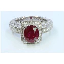 Ruby 3.05ct   Diamond 1.22ct