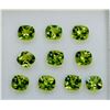 Image 2 : 10 ct & up Peridot Cushion Cut ctw 10Pcs