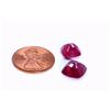 Image 1 : 10 ct & up Ruby Cushion Cut ctw 2Pcs