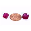 Image 2 : 10 ct & up Ruby Cushion Cut ctw 2Pcs