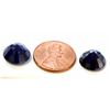Image 1 : 17 ct & up Blue Sapphire Round Shaped ctw 2Pcs