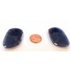 Image 2 : 121 ct & up Natural Blue Sapphire Slice ctw 2Pcs