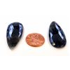 Image 1 : 82 ct & up Natural Blue Sapphire Slice ctw 2Pcs