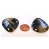 Image 1 : 166 ct & up Natural Blue Sapphire Slice ctw 2Pcs