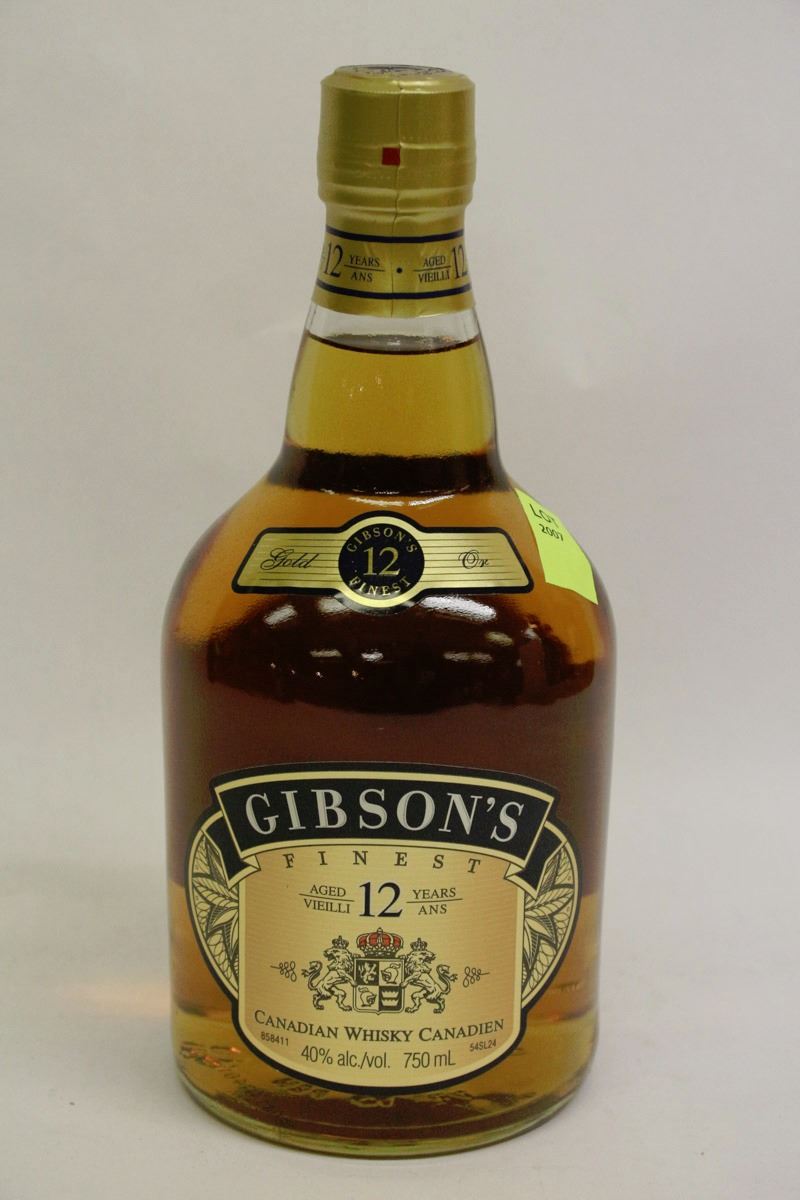 750ML BOTTLE OF GIBSON'S CANADIAN WHISKEY