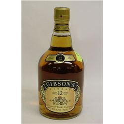 750ML BOTTLE OF GIBSON'S CANADIAN WHISKEY