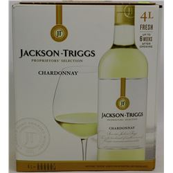 4L BOX OF JACKSON TRIGGS CHARDONAY WHITE WINE