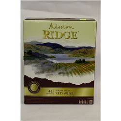4L BOX OF MISSION RIDGE RED WINE