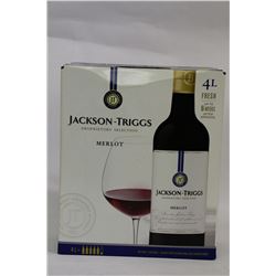 4L BOX OF JACKSON-TRIGGS MERLOT RED WINE