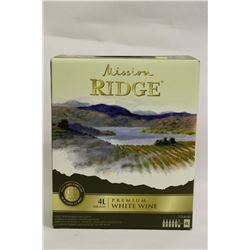 4L BOX OF MISSION RIDGE WHITE WINE