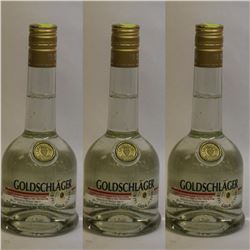 3 BOTTLES OF GOLDSCHLAGER CINNAMON SCHNAPPS