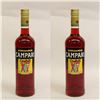 Image 1 : 2 BOTTLES OF CAMPARI LIQUEUR