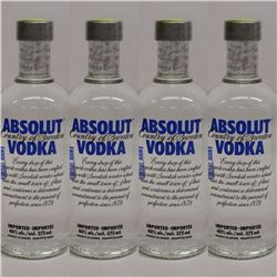 4 BOTTLES OF 375ML OF ABSOLUT VODKA