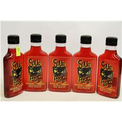 5 BOTTLES OF 200ML OF RASPBERRY SOUR PUSS