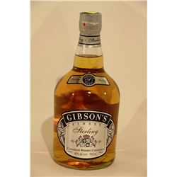 750ML BOTTLE OF GIBSON'S STERLING CANADIAN