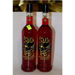 2 BOTTLES OF RASPBERRY SOUR PUSS