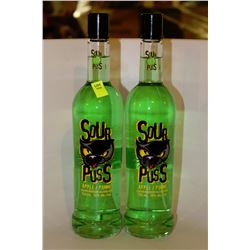 2 BOTTLES OF APPLE SOUR PUSS
