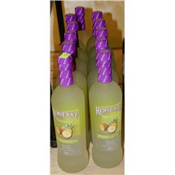 11 BOTTLES OF RONDIAZ PINEAPPLE RUM