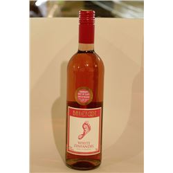 7 BOTTLES OF BAREFOOT WHITE ZINFANDEL CALIFORNIA