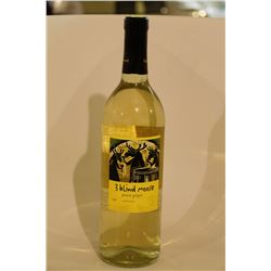 4 BOTTLES OF 3 BLIND MOOSE PINOT GRIGIO WHITE WINE