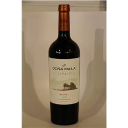 5 BOTTLES OF DONA PAULA MALBEC RED WINE