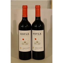 2 BOTTLES OF KOYLE CABERNET SAUVIGNON