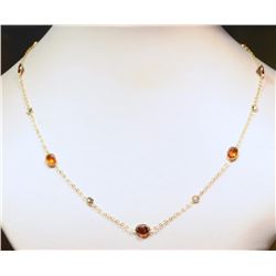 10KT GOLD GAR, W QUARTZ NECKLACE MSRP $2950