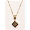 Image 1 : 14KT GOLD DIAMOND PENDANT NECKLACE MSRP $850